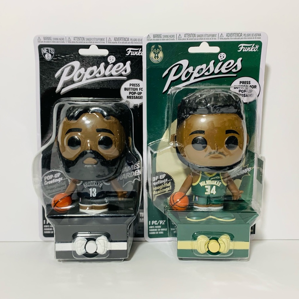 🆕Funko Popsies NBA: Nets James Harden & Bucks Giannis Antetokounmpo Basketball